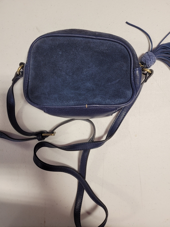 Kelly & Katie Handbags - Kelly & Katie Navy Suede & Leather Crossbody Bag